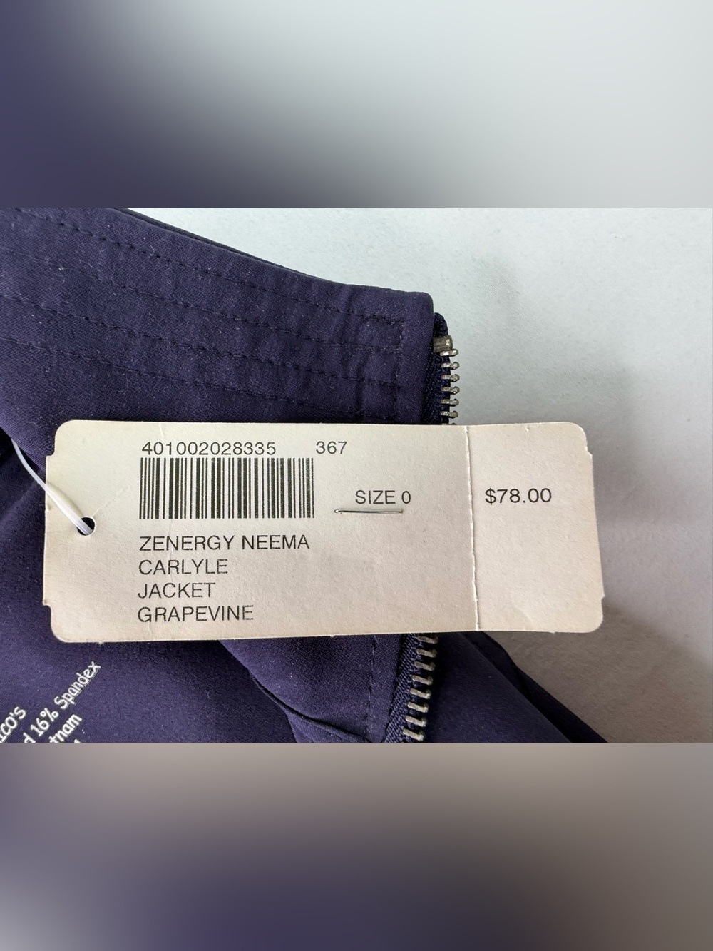NWT Chico's Zenergy Neema Carlyle Grapevine Jacket & Pants Set Small/Medium - Picture 7 of 15